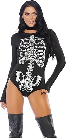 Forplay Womens Bad to the Bone Bodysuit Costume