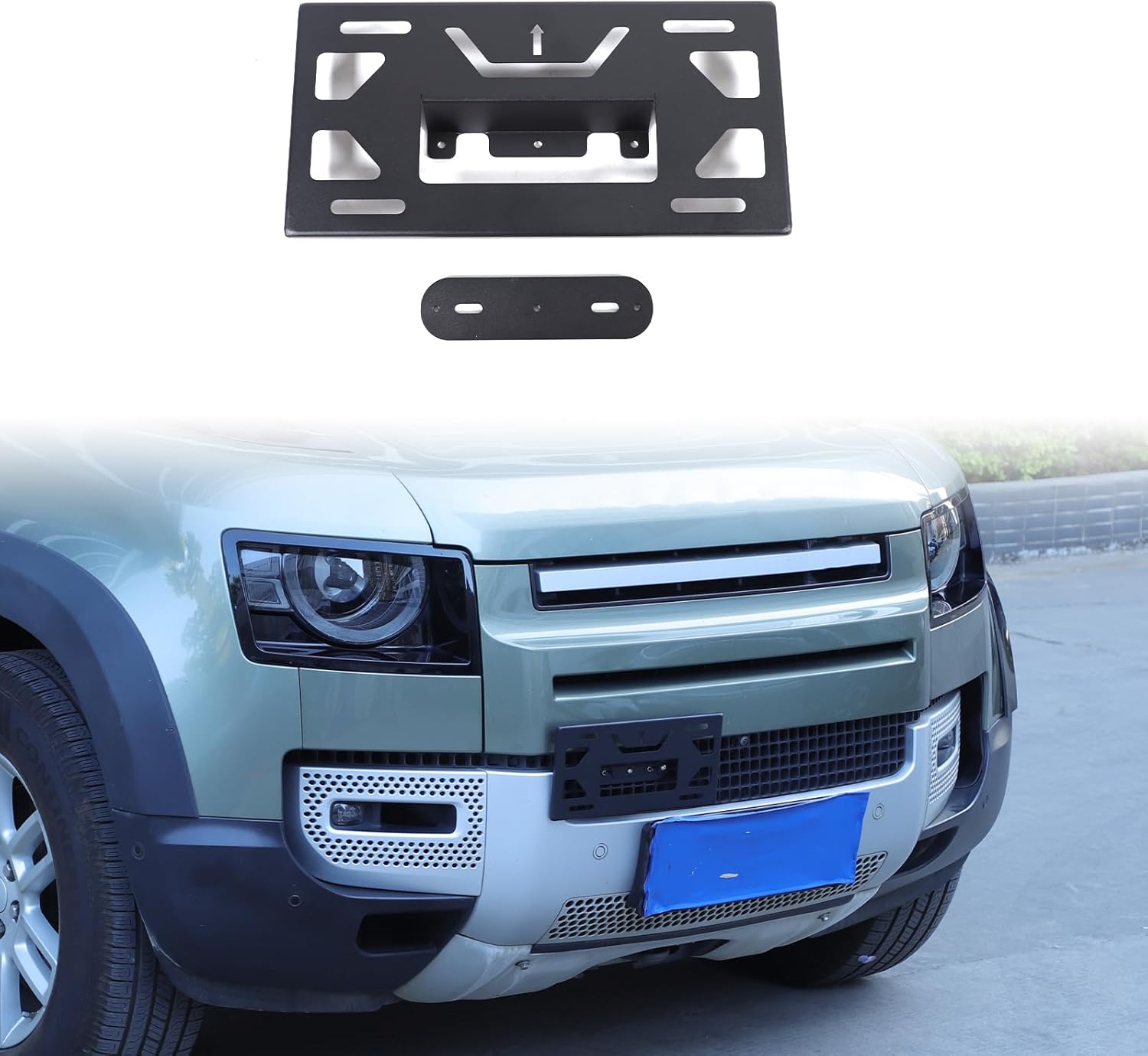 Front License Plate Bracket Compatible with Land Rover Defender 90 110 130 2020-2025, Front License Plate Frame Bracket Holder