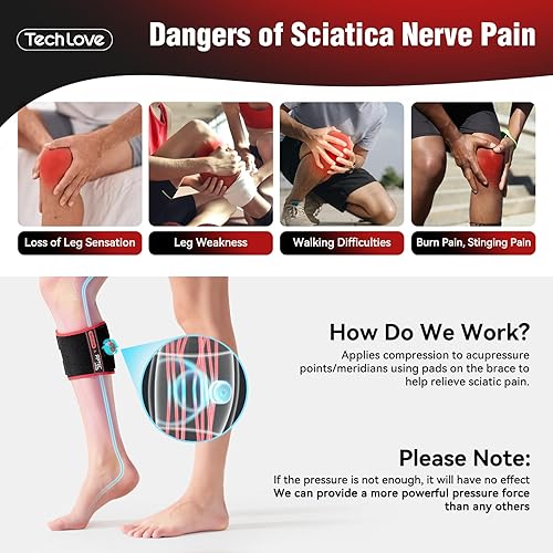 Miniatura 2 de Tech Love Dispositivos de alivio del dolor de ciática - Nuevo soporte para aliviar el dolor de ciática con perilla ajustable y 2 versiones de