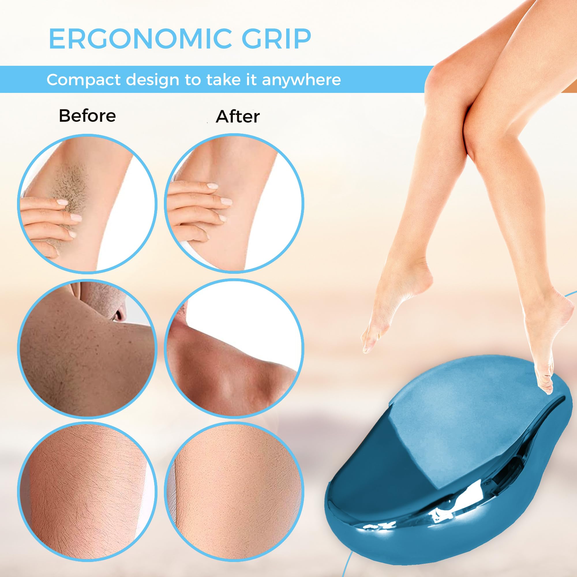 WS WorlsTrend Crystal Epilator - Crystal Hair Eraser - Crystal Hair Removal Stone - Easy Quick Crystal Hair Removal for Men and Women - Physical Hair Removal Epilator - Skin Exfoliator. - Image 4