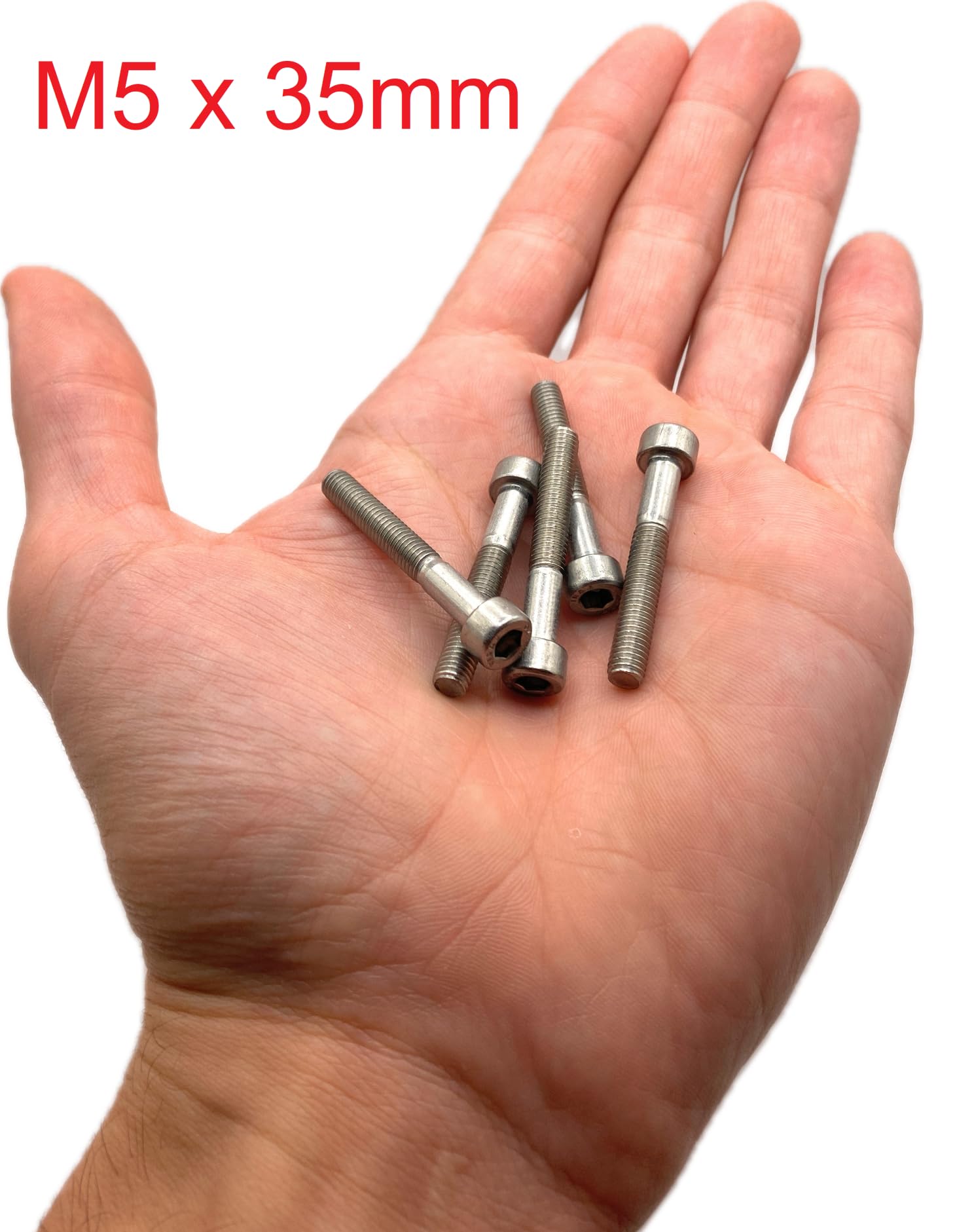 Screws Stainless Steel M5 x 35 mm Cylinder Head BTR Diameter 5 x 35 mm, A2 stainless steel, M5 x 35mm - Image 2