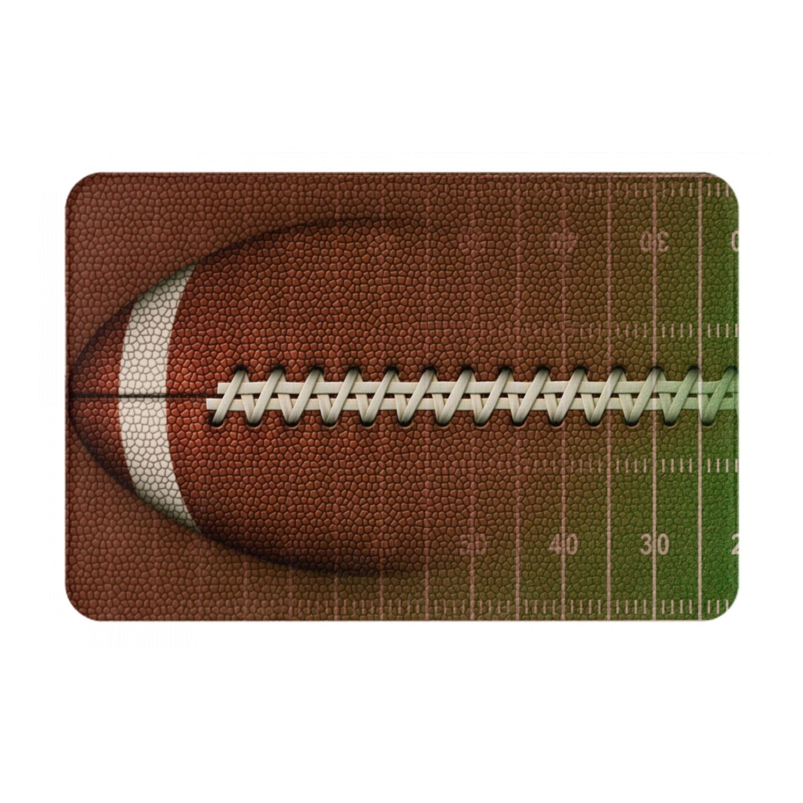 Gearsly Bath Mat 40 x 60 cm,American Football Field Non-Slip Shower Mats for Bathroom Floor,Super Absorbent Quick Dry Bathroom Mat,Soft Anti Mould Bath Rug Machine Washable