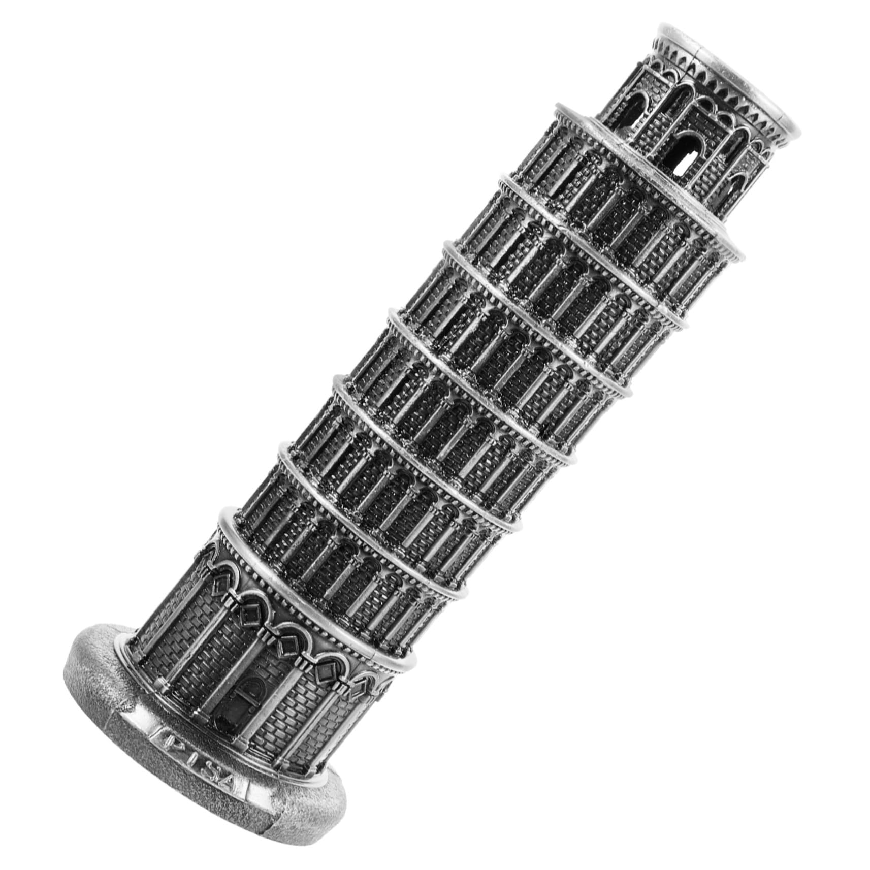 Torre de Pisa de aleación figura decorativa para hogar y oficina