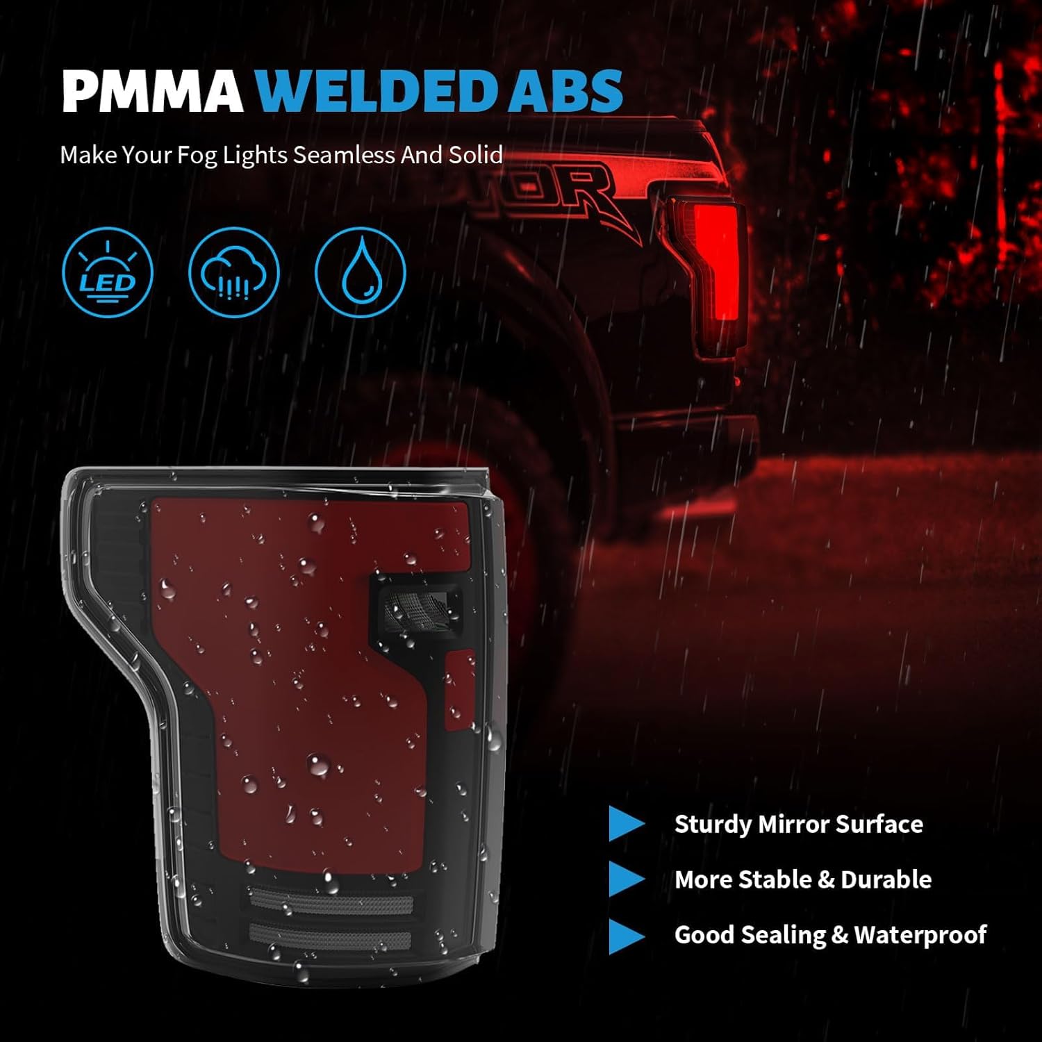 Tail Lights with Dynamic Flowing Turn Signal Compatible with Ford F-150 2015-2020 DOT Certified Full Set Rear Lamps (Brake/Reverse/Running Lights) Driver & Passenger Side