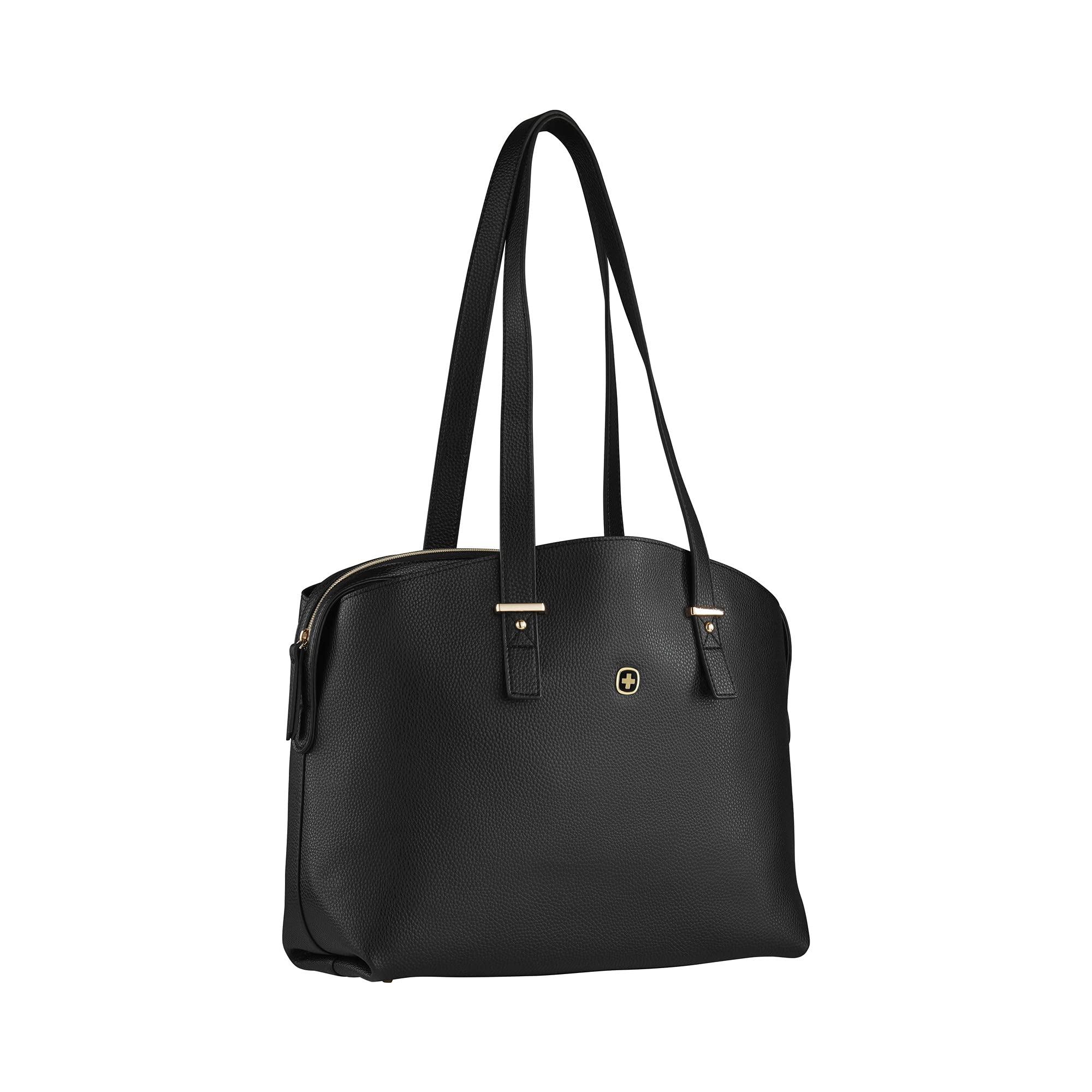 Wenger 606975 ROSAELLI Laptop Damen Handtasche für Notebooks bis zu 14 Zoll, innere Reißverschlusstasche und entfernbare, gepolsterte Laptophülle, Schwarz (14 Liter)