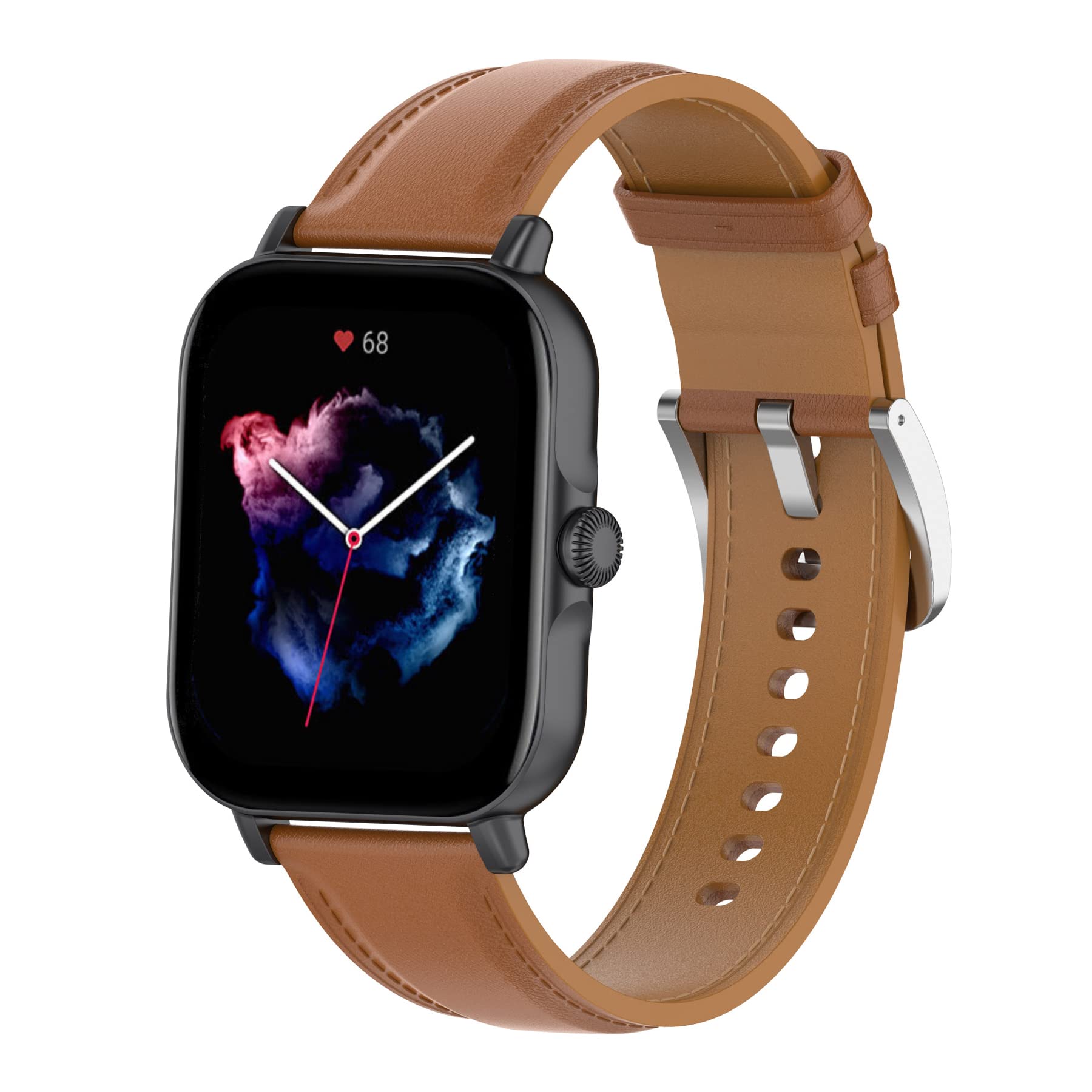Leather Band Compatible with Amazfit GTS 4/GTS 4 Mini/GTS3/GTS 2/GTS 2 Mini/GTS 2e/Amazfit Bip U Pro/Amazfit Bip S Lite/Amazfit GTR 42mm Straps, Compatible with GTS Watch Band 20mm
