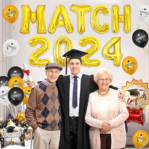 Miniatura 4 de Balterever Decoraciones de graduación de médico 2024 Congrats Doctor Banner Bunting Decoración del Día del Médico, decoraciones de residencia Día de