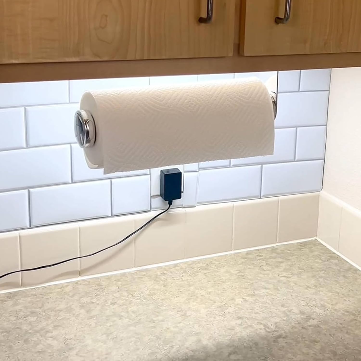 theaoo Paper Towel Holder Under Cabinet, One-Handed Tear Wall Mount Paper Towel Holder Dispenser with Damping Function for Kitchen Organization, Stainless Steel, Self-Adhesive or Drill mounting,Silver