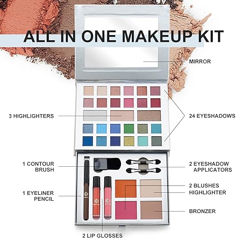 Miniatura 2 de Kit de maquillaje todo en uno, perfecto para mujeres, adolescentes y principiantes. Desbloquea infinitas posibilidades con 24 hermosos tonos de