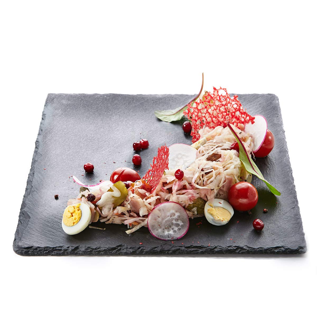 Set 2 Piatti In Ardesia Naturale Rettangolari 40x30 Cm – Eleganti Taglieri Da Portata Per Formaggi, Tapas, Sushi, BBQ - 3