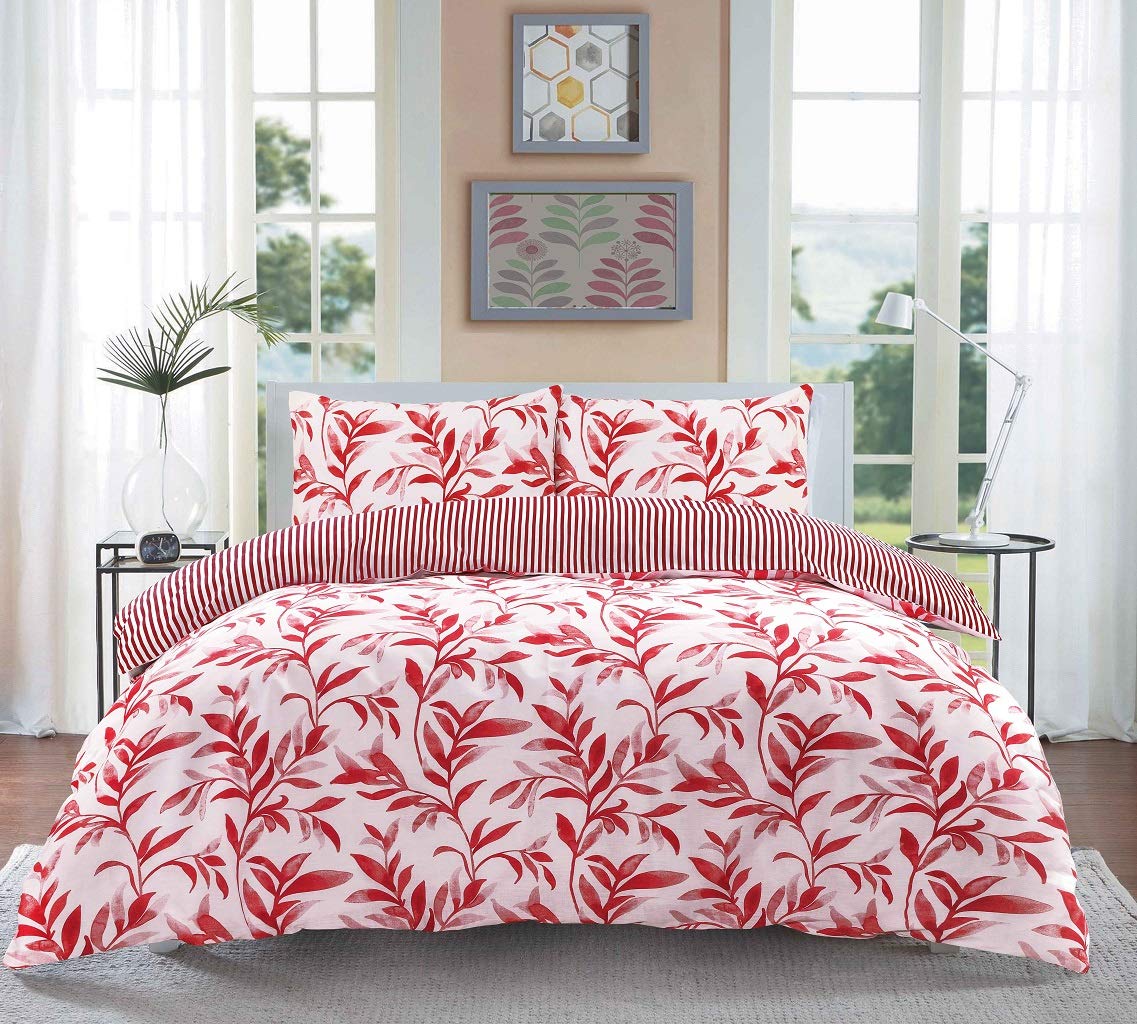 Rackhams Red Ellie Reversible Duvet Cover Set - Single