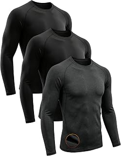 Men's Long Sleeve Thermal Shirts Athletic Fleece Lined Undershirt