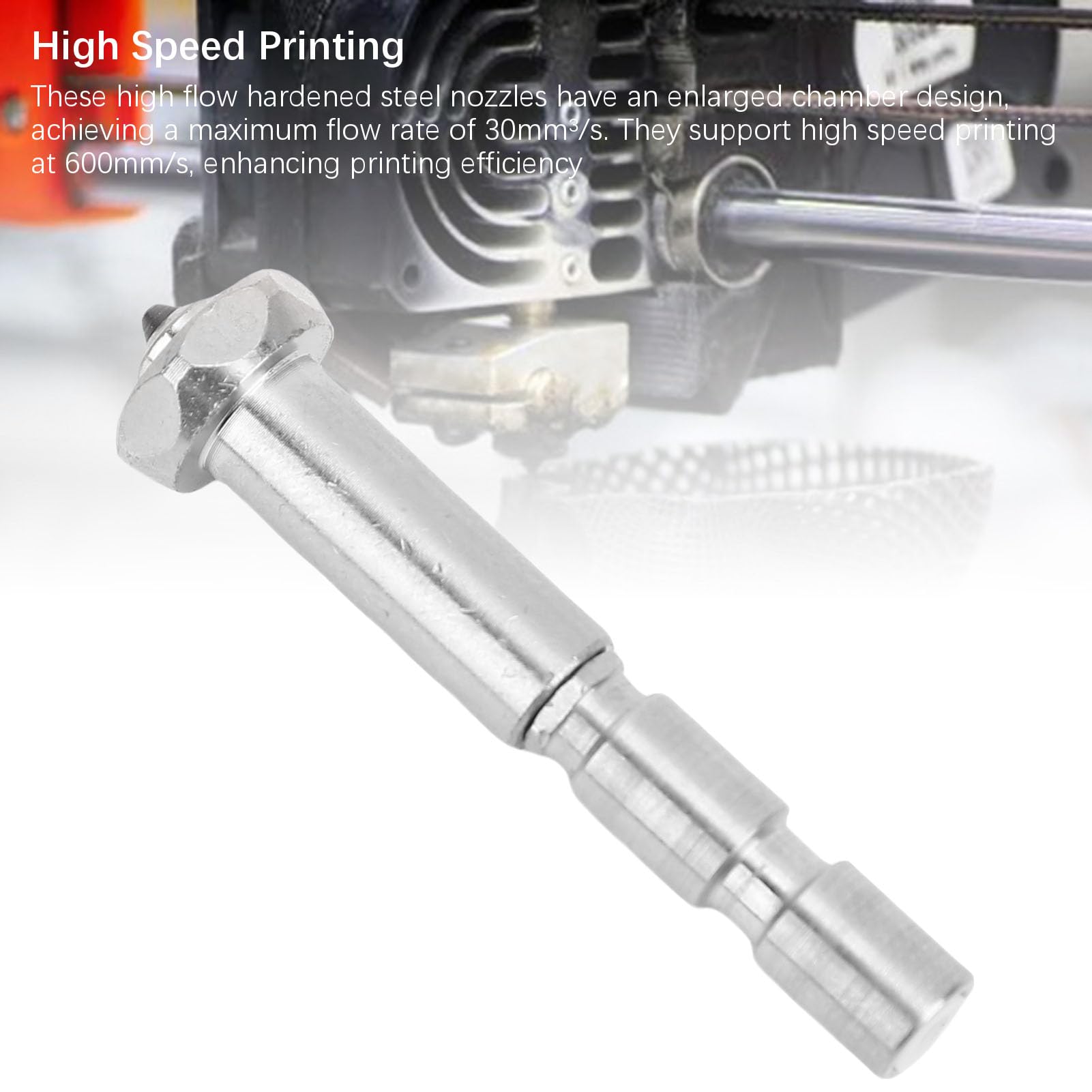 Düsenersatz für 3 Maximum Combo 3D-Drucker, 0,4 mm, 0,6 mm, 0,8 mm, Düsen aus gehärtetem Stahl und Keramik-Heizblock, hoher Durchfluss, schnelle Installation für 3 Maximu
