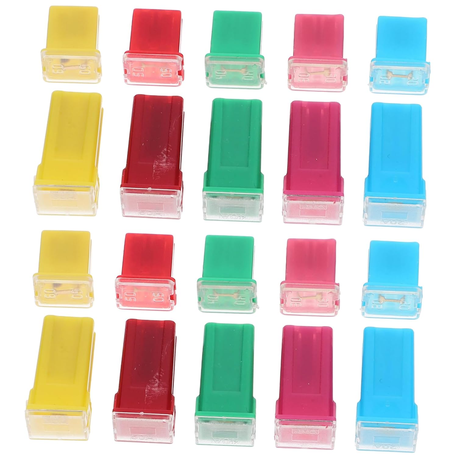 Amosfun 20Pcs Micro Fuses Assortment Kit for Automotive Reliable Circuit Protection Easy Replacement Car Fuses in Plastic Box Versatile Micro Fuse Options for Cars and Trucks