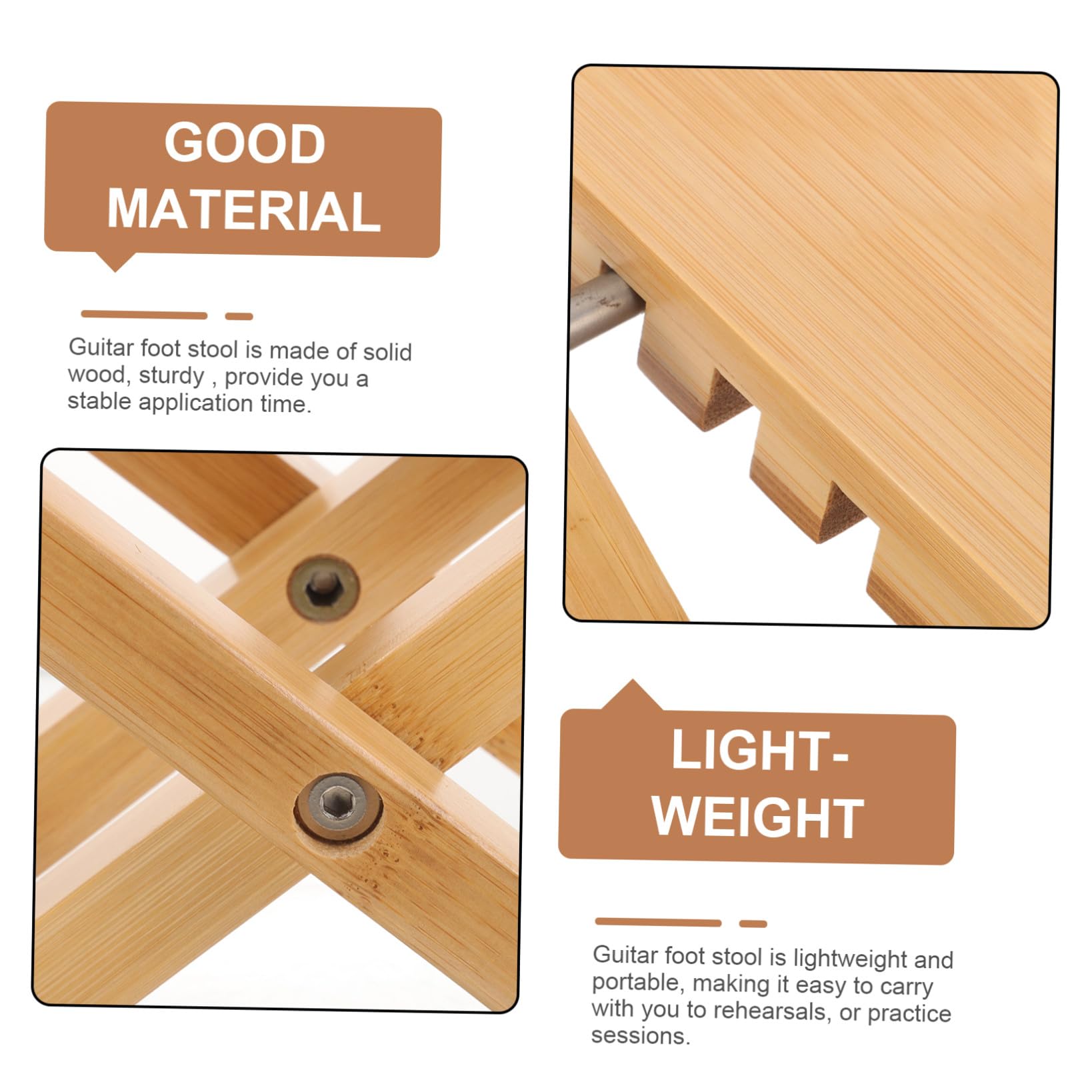 Gitarrenfußhocker Aus Massivholz Verstellbarer Gitarrenfußhocker Robustes Gitarrenpedal Stabiler Fußhocker Für Gitarre Leicht Und Tragbar Für Musikerzubehör