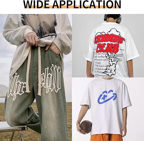 Miniatura 6 de HTVVETUR Vinilo de transferencia de calor 3D, vinilo de transferencia de calor de 12 pulgadas x 12 pies, vinilo de transferencia de calor 3D para