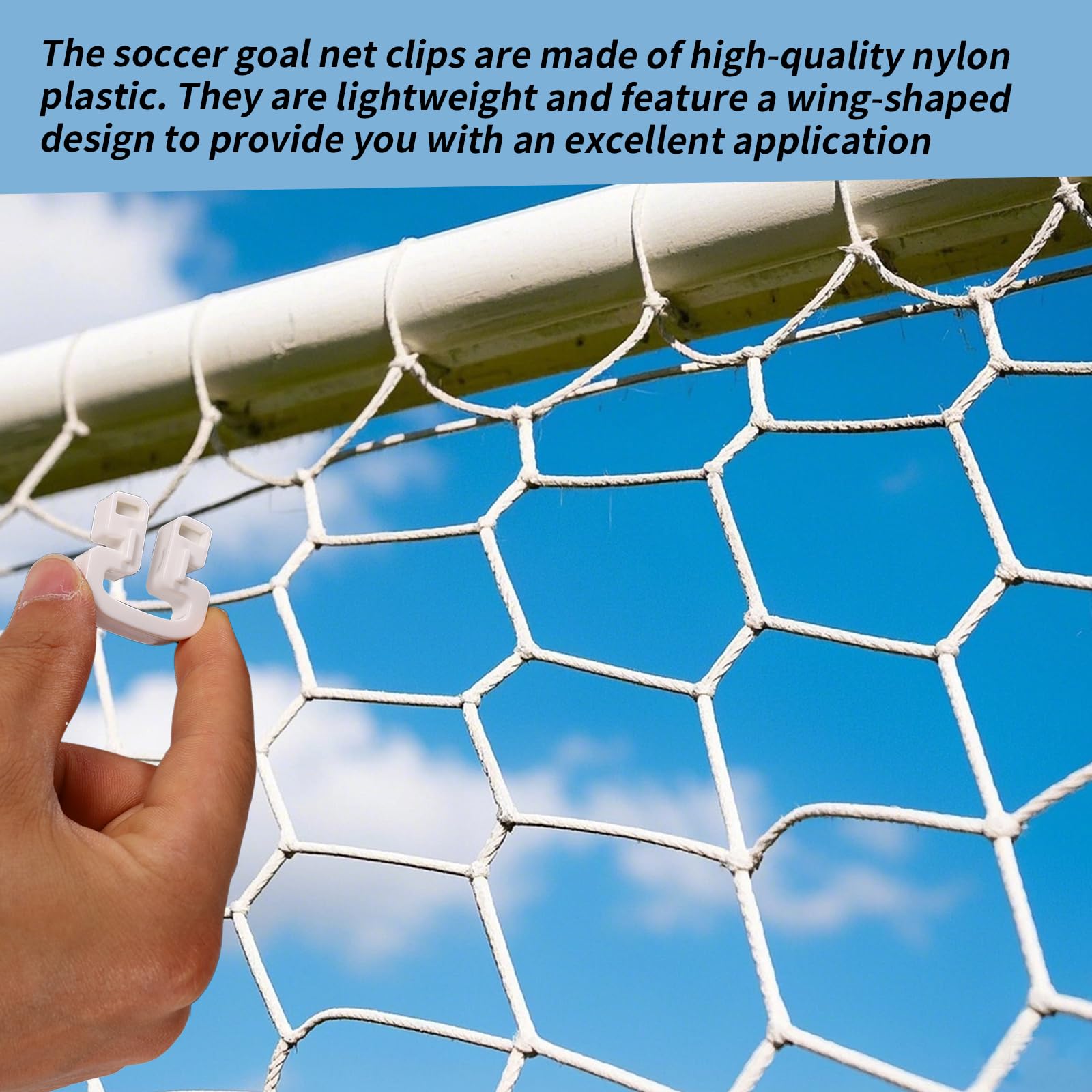 Lyreh 30 Pz Clip Rete da Calcio, a Forma di Ferro di Cavallo Clip Rete Calcio in Plastica Legacci per Porta Accessori per Stadio da Gioco
