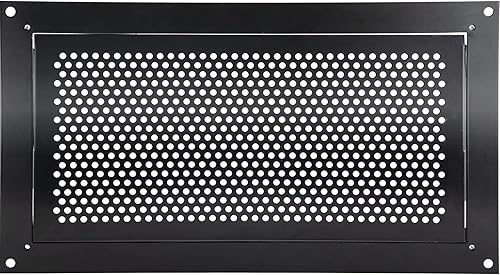 Miniatura 9 de VEVOR, 8 pulgadas de alto x 16 pulgadas de ancho x 2 pulgadas de profundidad, reduce el riesgo de daños de la base, negro, ventilación de inundación