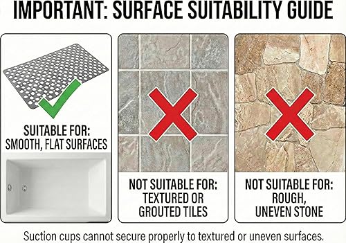 Miniatura 2 de Tapete Antideslizante para Bañera Extra Suave de TPE, Tapete de Baño para Niños, Lavable a Máquina, Tapete para Ducha de Baño, Solo para Bañeras