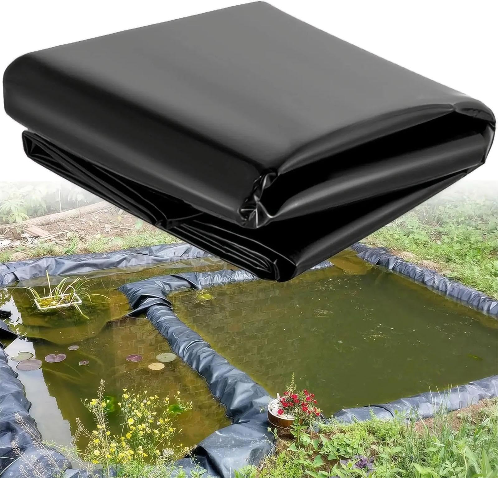 Bassin extérieur et étang à poissons avec bâche noire HDPE
