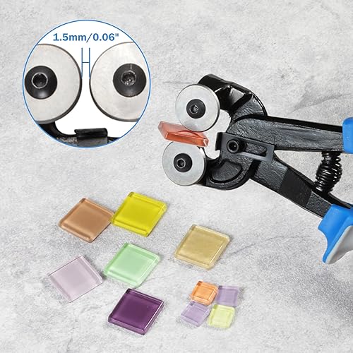 Miniatura 13 de SPEEDWOX 8 Inches Glass Tile Nippers Mosaic Tools, Wheeled Mosaic Glass and Tile Nippers, Glass Mosaic Cutter Kit, Mosaic Tools Set with Replacement