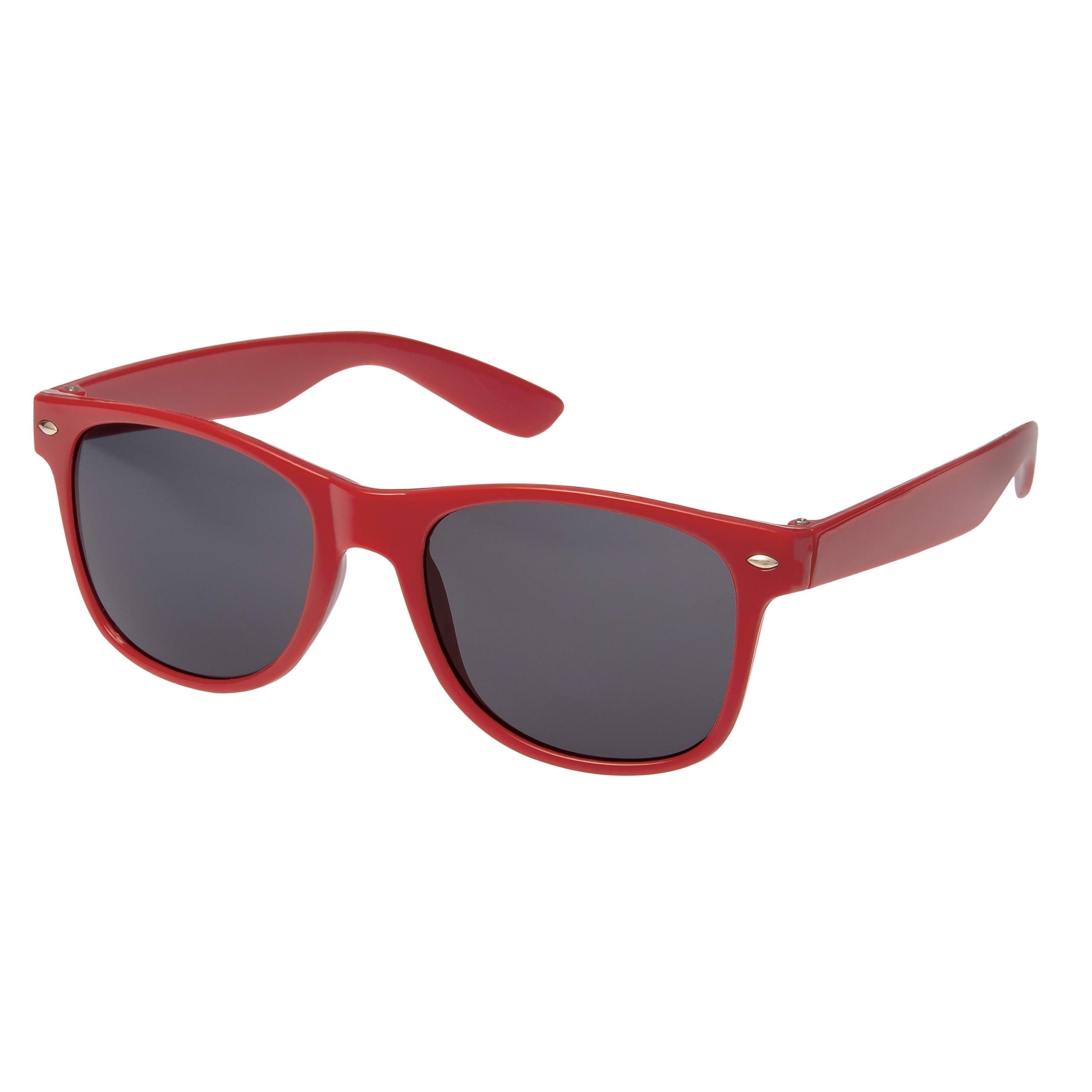 Ultrabyeasypeasystore Unisex Red Ultra Classic Retro Sunglasses Uv400 Protection - Adults Mens Womens - Lightweight Polycarbonate Lenses - Timeless With Black Lenses