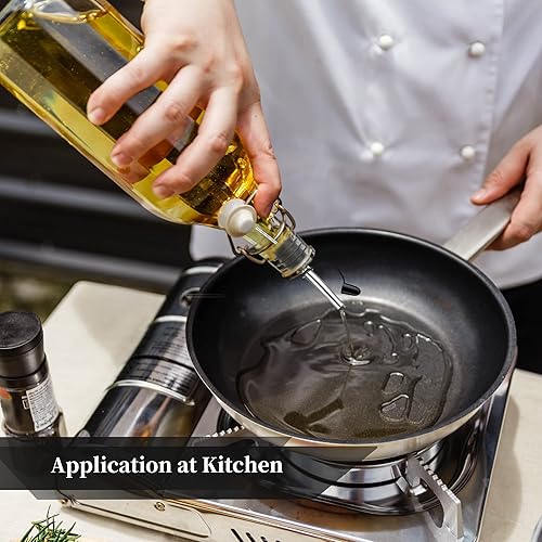 Miniatura 4 de Vertedores de botellas de licor, caños vertedores con acero inoxidable 304, vertedores de licor con tapones de goma para polvo, aptos para