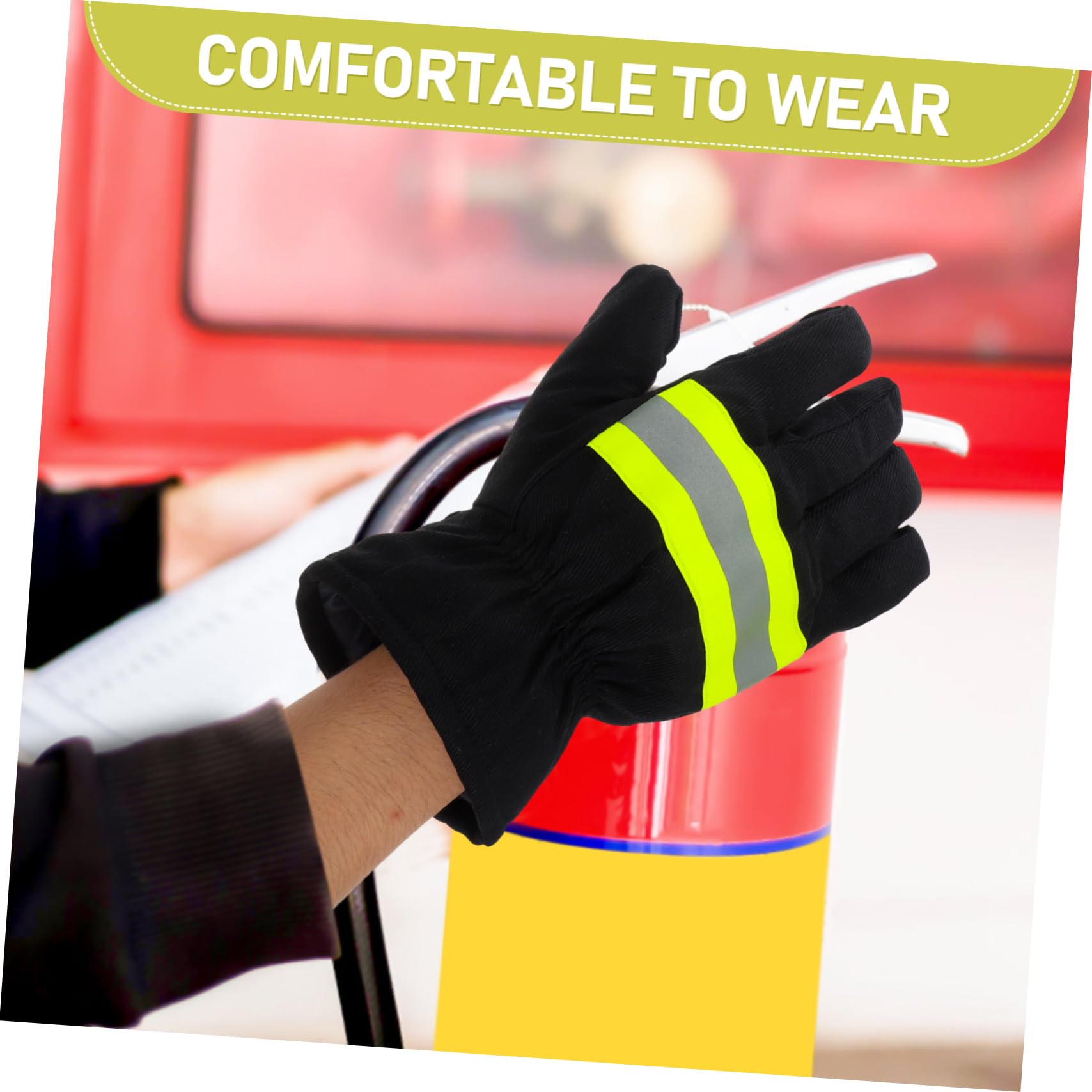 ULTECHNOVO 2 Paar Feuerhemmende Handschuhe Schlaghandschuhe Arbeitshandschuhe Handschuhe Für Den Landschaftsbau Isolationshandschuhe Arbeitsschutzhandschuhe Bauhandschuhe Baumwolle