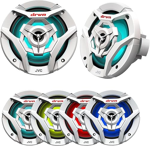 Miniatura 3 de Paquete de receptor de reproductor de CD de radio USB AUX AMFM con Bluetooth marino DIN único con 2 altavoces de audio de barco blanco de 2 vías de