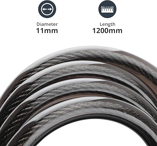 Miniatura 3 de Gotrax LockGuard - Cerraduras para scooter, cable de bloqueo de bicicleta de 4 pies, cerradura de bicicleta antirrobo resistente con soporte de