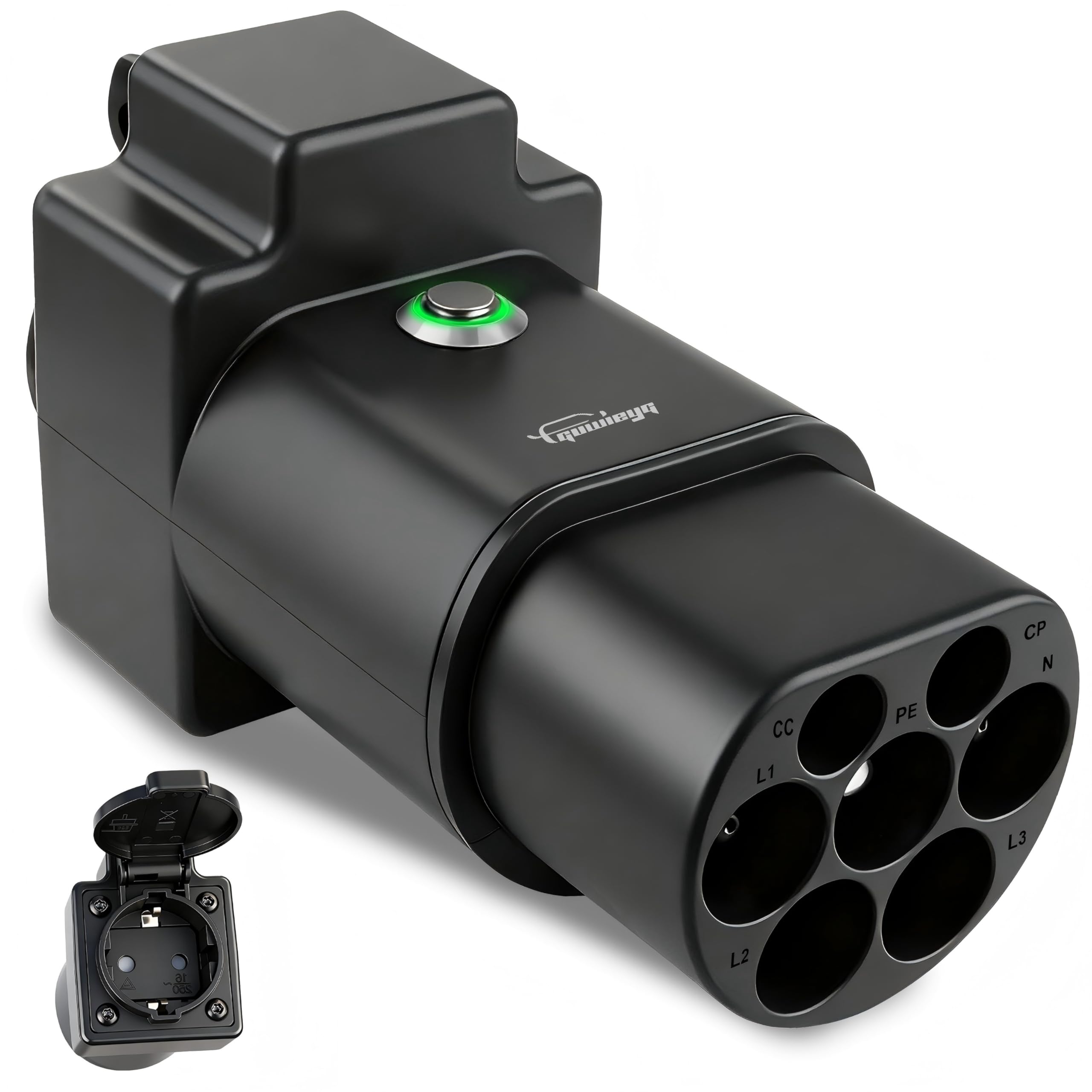 アクセサリー GUWIEYG EV CHARGER ADAPTOR GUWIEYG Typ2 auf Schuko Adapter, 16A, für EV-Laden