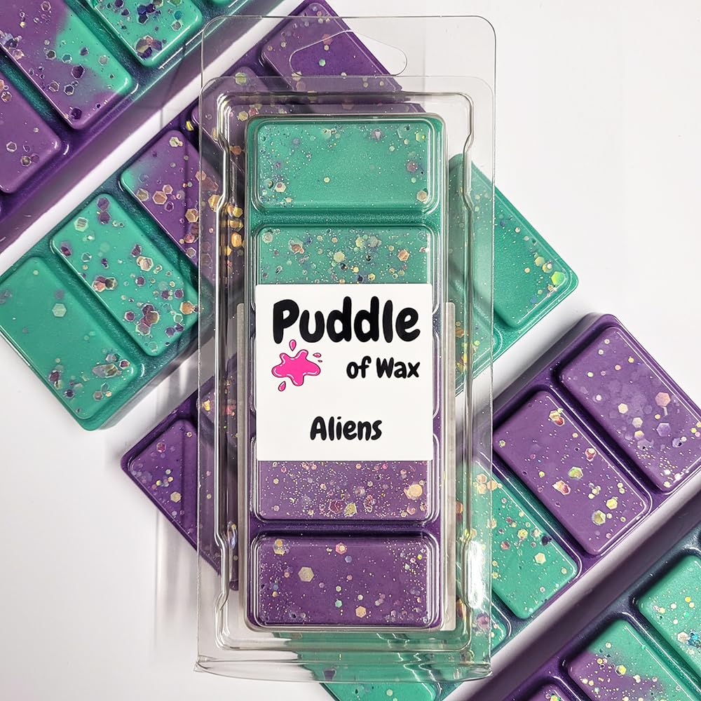 Puddle of Wax - Aliens Soy Wax Melt Snap Bar - 50g - Perfume Scent - Vegan Friendly - Made in the UK