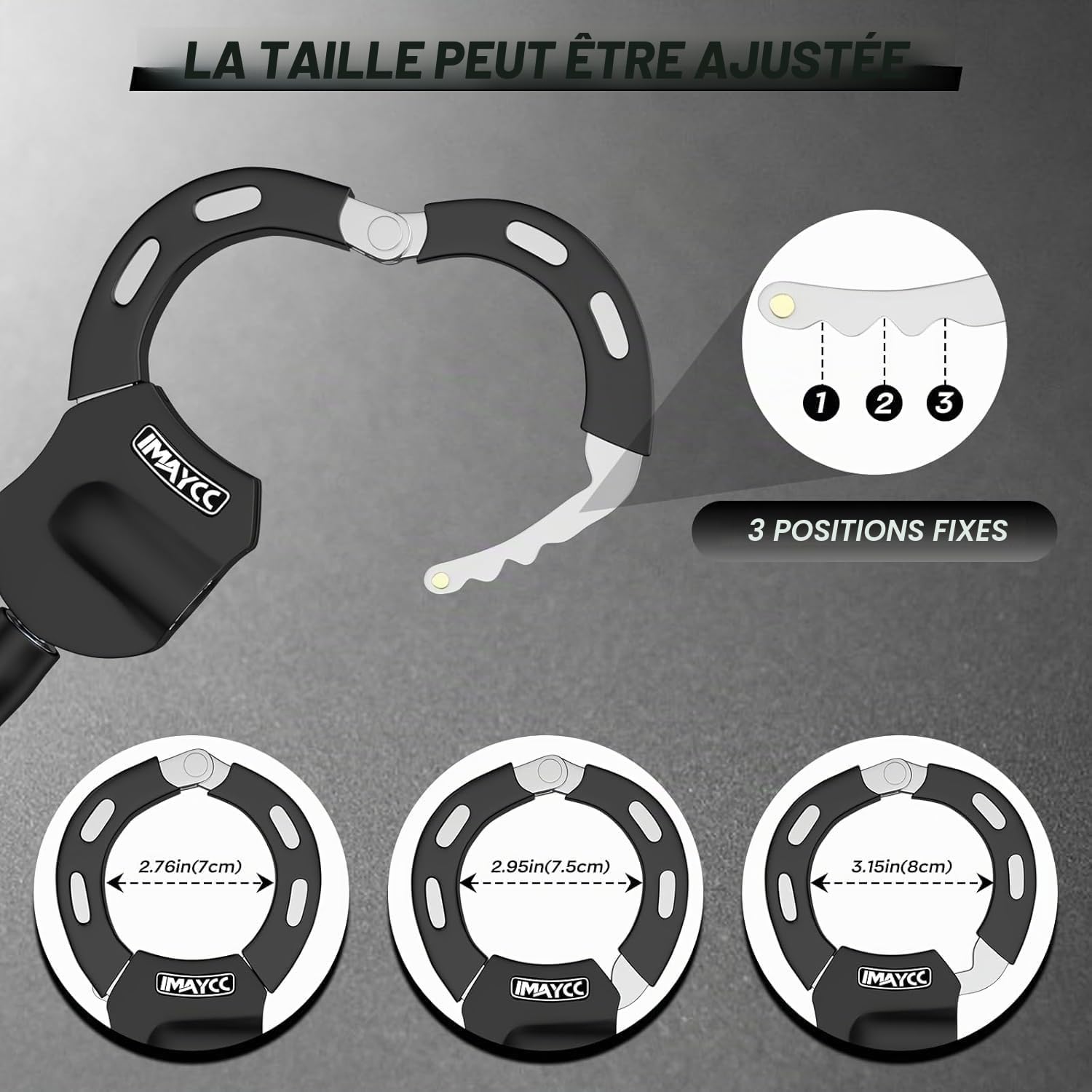 IMAYCC Antivol Trotinette Electrique, 94cm Cadenas Trotinette Electrique avec Sac de Rangement, Antivol Scooter, Acier Trempé, Protection Vol pour Scooter Electriques, Vélo Électrique, Moto