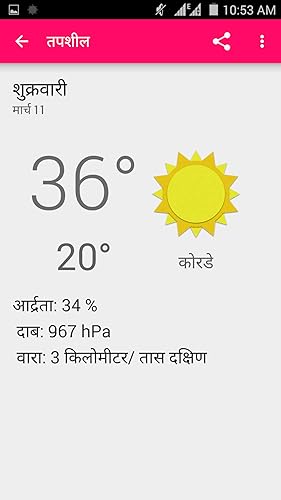 हवामान weather Forecast in Marathi Language