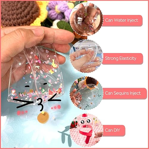 Miniatura 5 de Kit de burbujas de nanocinta, kit de nano cinta de 9.8 x 1.97 pulgadas con bomba de globo y bolsas de lentejuelas de color, nano cinta transparente