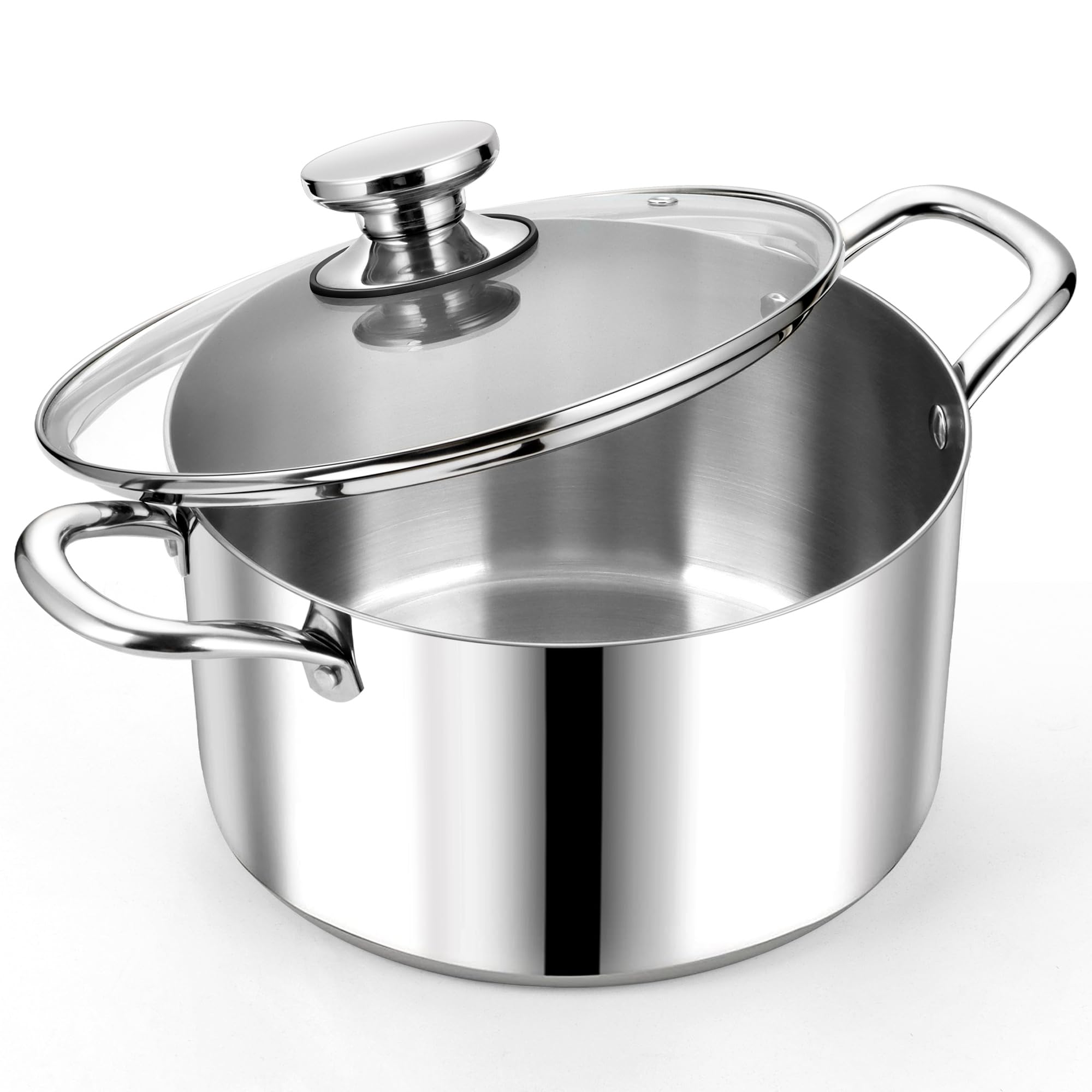 STOCK POT 鍋　15,1L ステンレススチール Amazon.com: P&P CHEF 8 Quart Tri-Ply Stainless Steel Stock Pot, 8