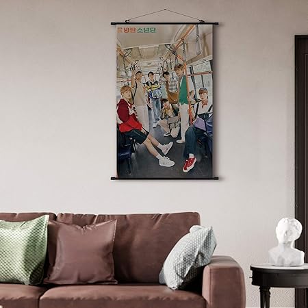 pix Bts Room Decor Amazon k pop bts poster hanger fabric scroll idol bangtan boys scroll hanging wall picture decor
