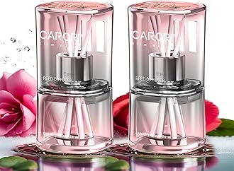 Reed Diffuser Set, Fragrance Diffuser 70ml Scented, Home Fragrance Includes 6 Rattan Scented Sticks, Home & Office Decor-2PCS-Rose