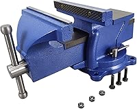 Vista 4 de INTBUYING Tornillo de banco de 8 pulgadas con abrazadera para pieza de trabajo resistente con base de bloqueo giratoria de 360 grados para el hogar