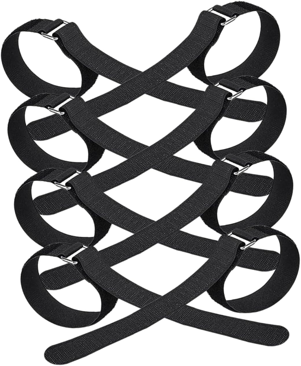 4 Pairs Ice Grippers for Boots and Casual Shoes Black