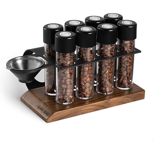 MHW-3BOMBER Coffee Bean Cellar Tubes Single Dose Coffee Bean Storage with Hopper 8 Tubes with Exhaust Valve C5152