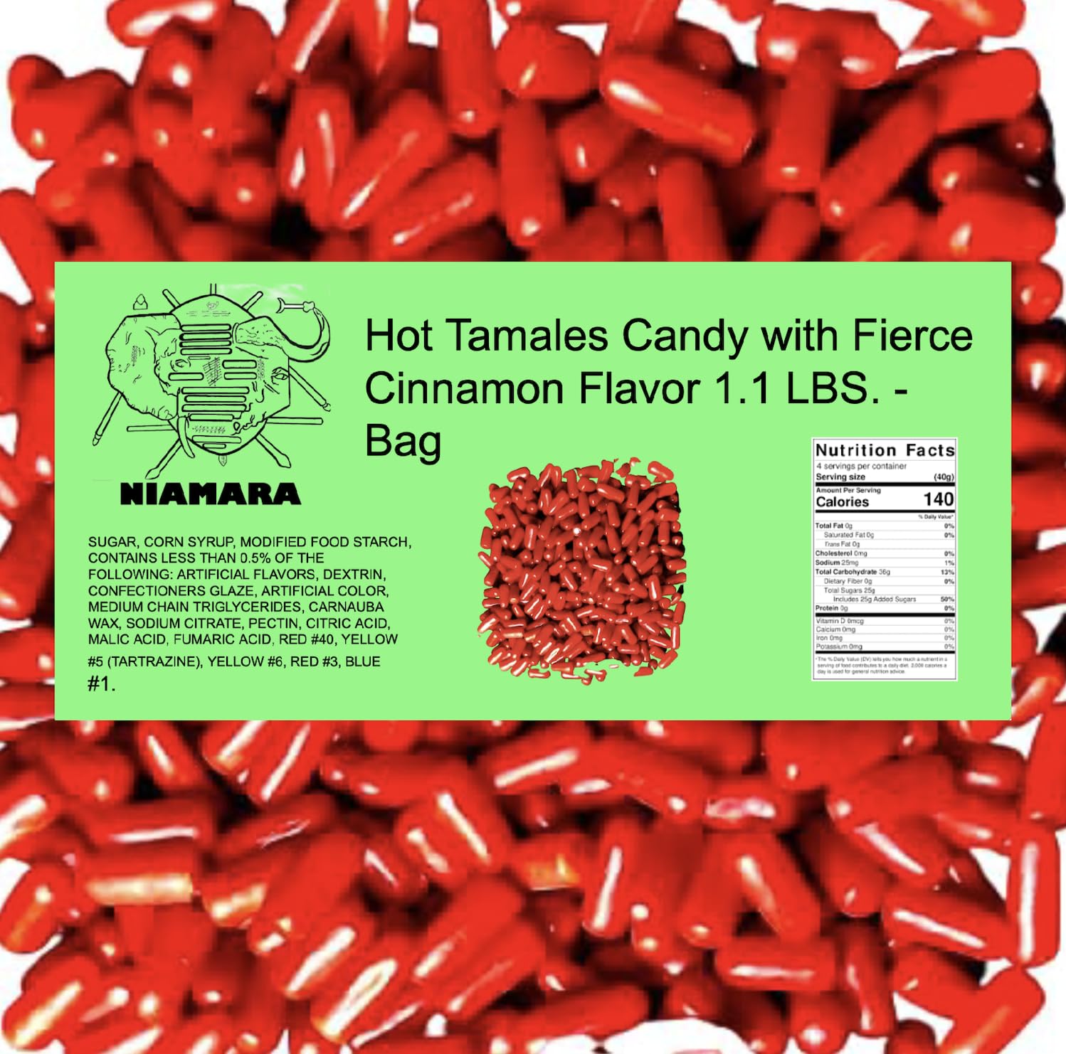 Amazon.com : Hot Tamales Fierce Cinnamon Candy - 1.1 lb Bag : Grocery ...