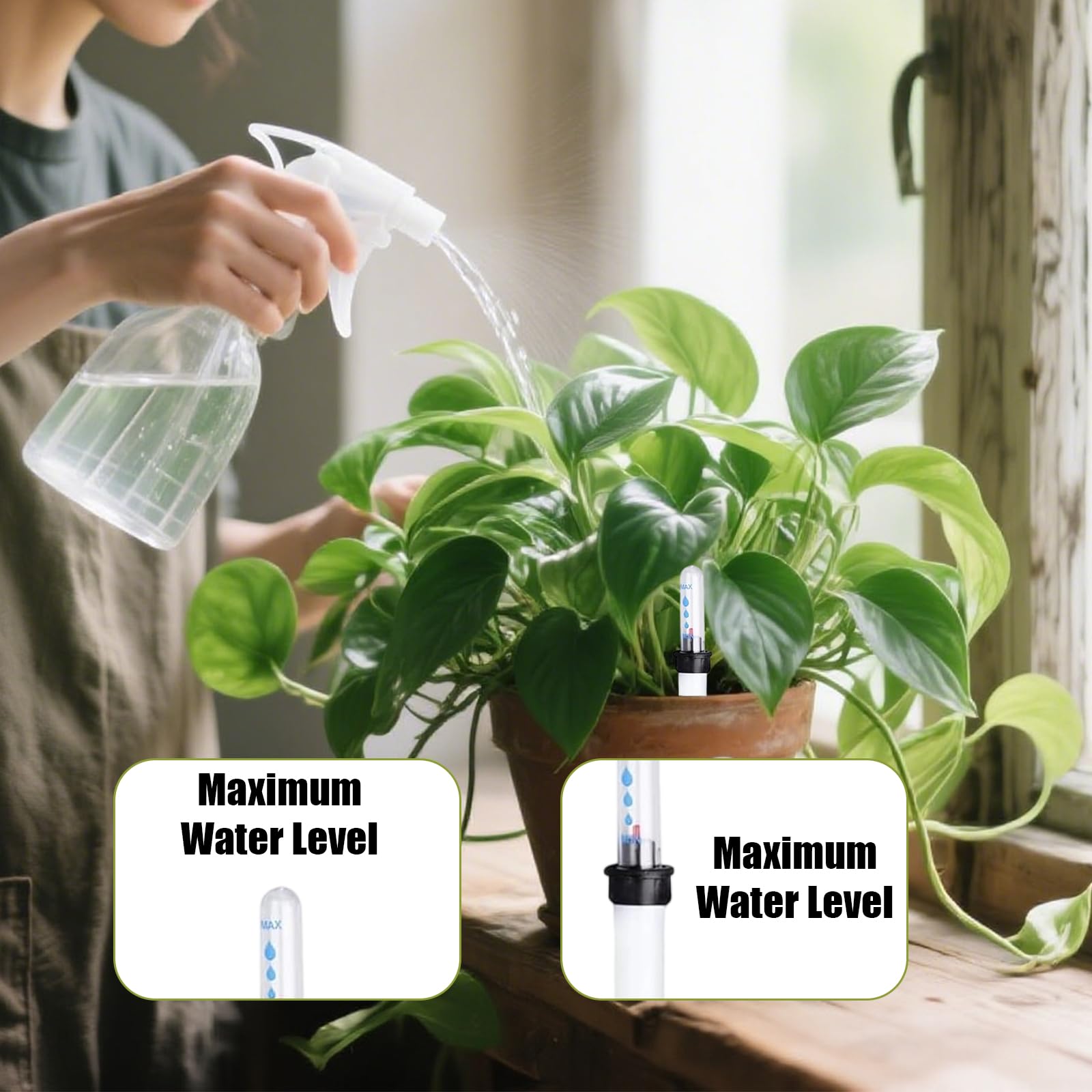 12 sztuk wskaźników poziomu wody do roślin, wskaźnik poziomu wody do roślin pokojowych, wskaźnik poziomu wody do uprawy hydroponicznej, wskaźnik podlewania roślin, do roślin doniczkowych w
