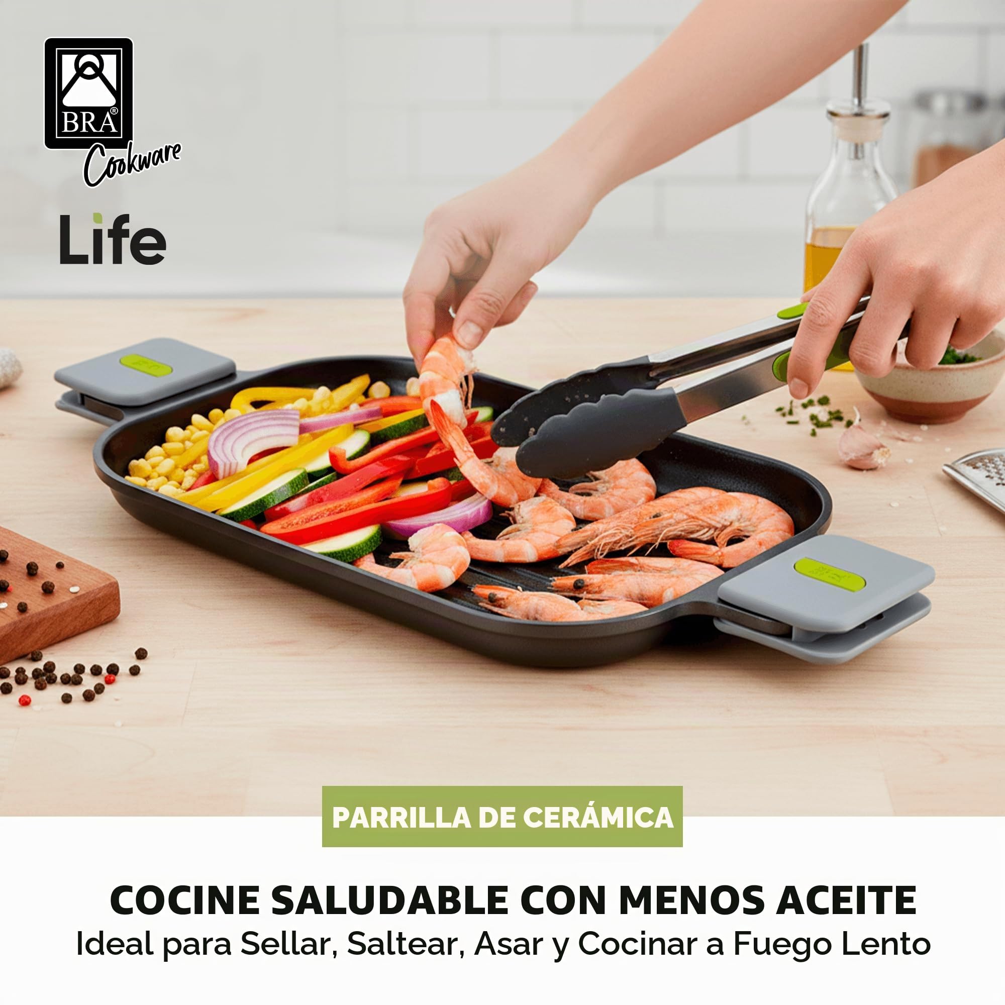 BRA Plancha Lisa Aluminio Fundido Life ø 40 Cm
