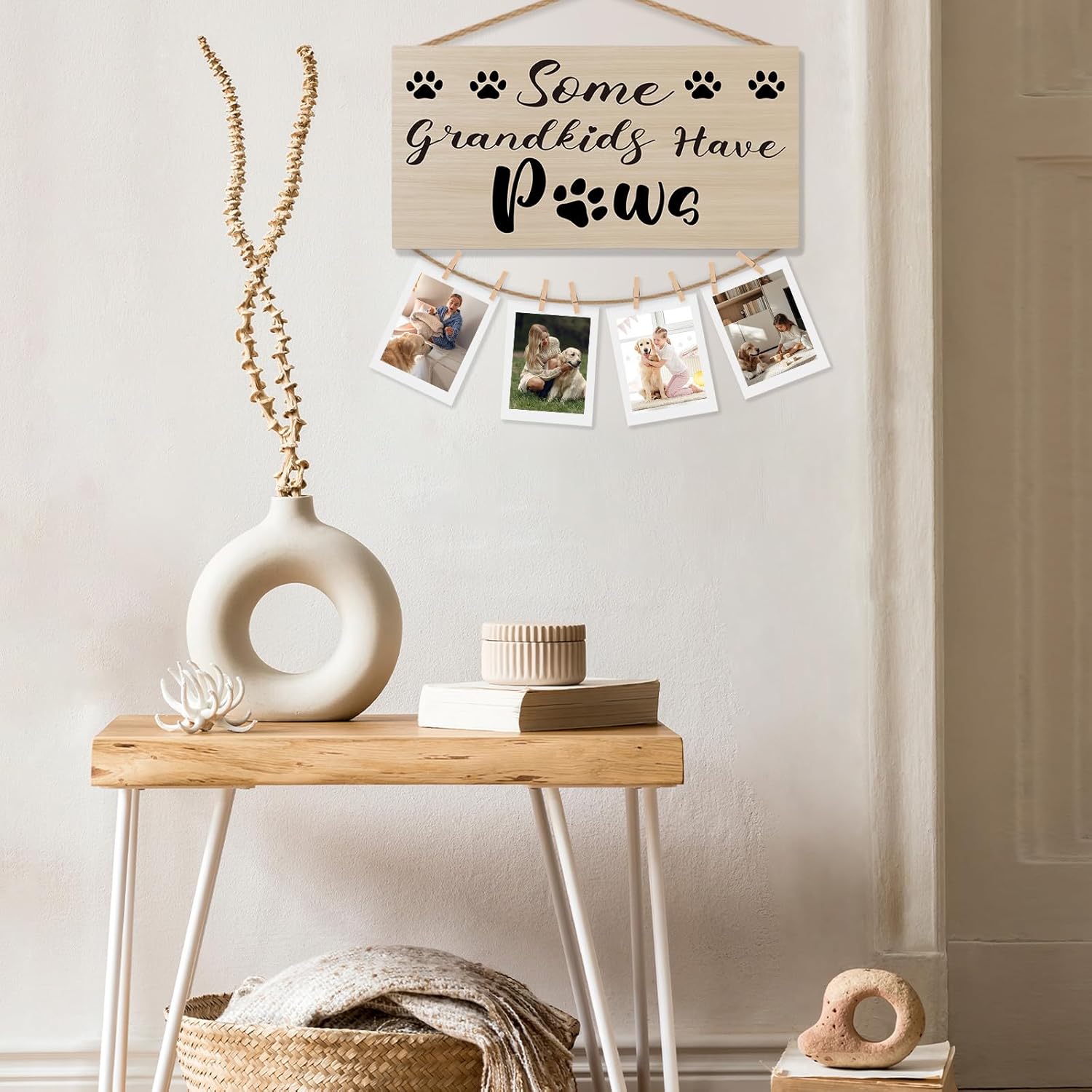 Dog Grandparents Gifts Picture Frame Photo Holder for Wall, Dog Grandma Grandpa Lovers Owner Gifts, Pet Lover Gift Photo Hanging Display Picture Board for Wall Decor - Image 4