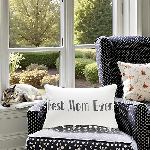 Miniatura 6 de Sunkifover Regalos para mamá en el día de la madre, regalos de cumpleaños para madres de hijo e hija, funda de almohada lumbar de 12 x 20 pulgadas.