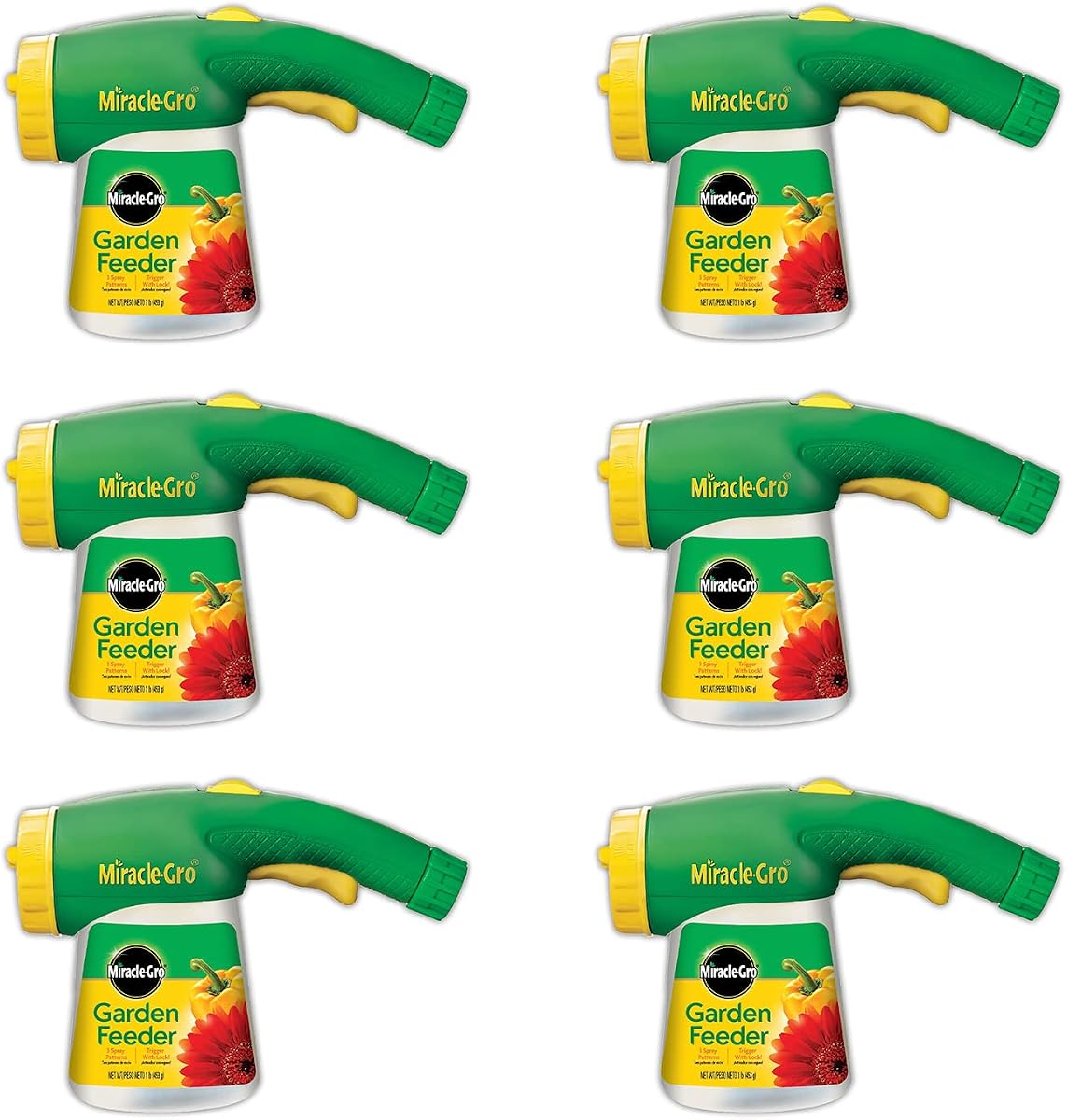 Miracle-Gro Garden Feeder, 1 lb., 6-Pack | Hose-end Feeder for Outdoor Plants