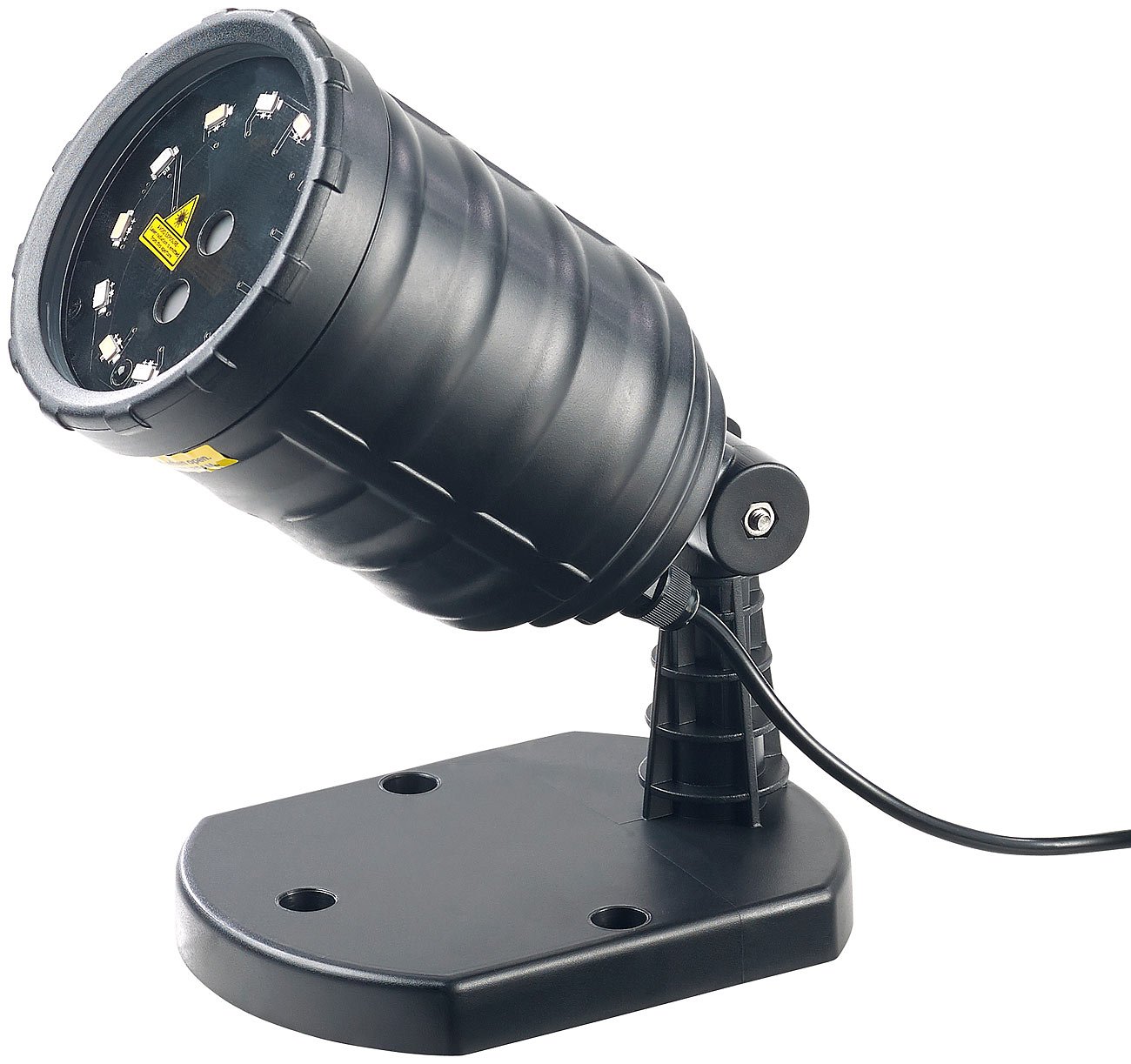 Lunartec Sternenprojektor: Laser-Projektor mit 12 LEDs, 8 Licht-Effekte, Timer, Fernbed., IP65 (Weihnachtslaser, Laserstrahler, Weihnachtsbeleuchtung außen)