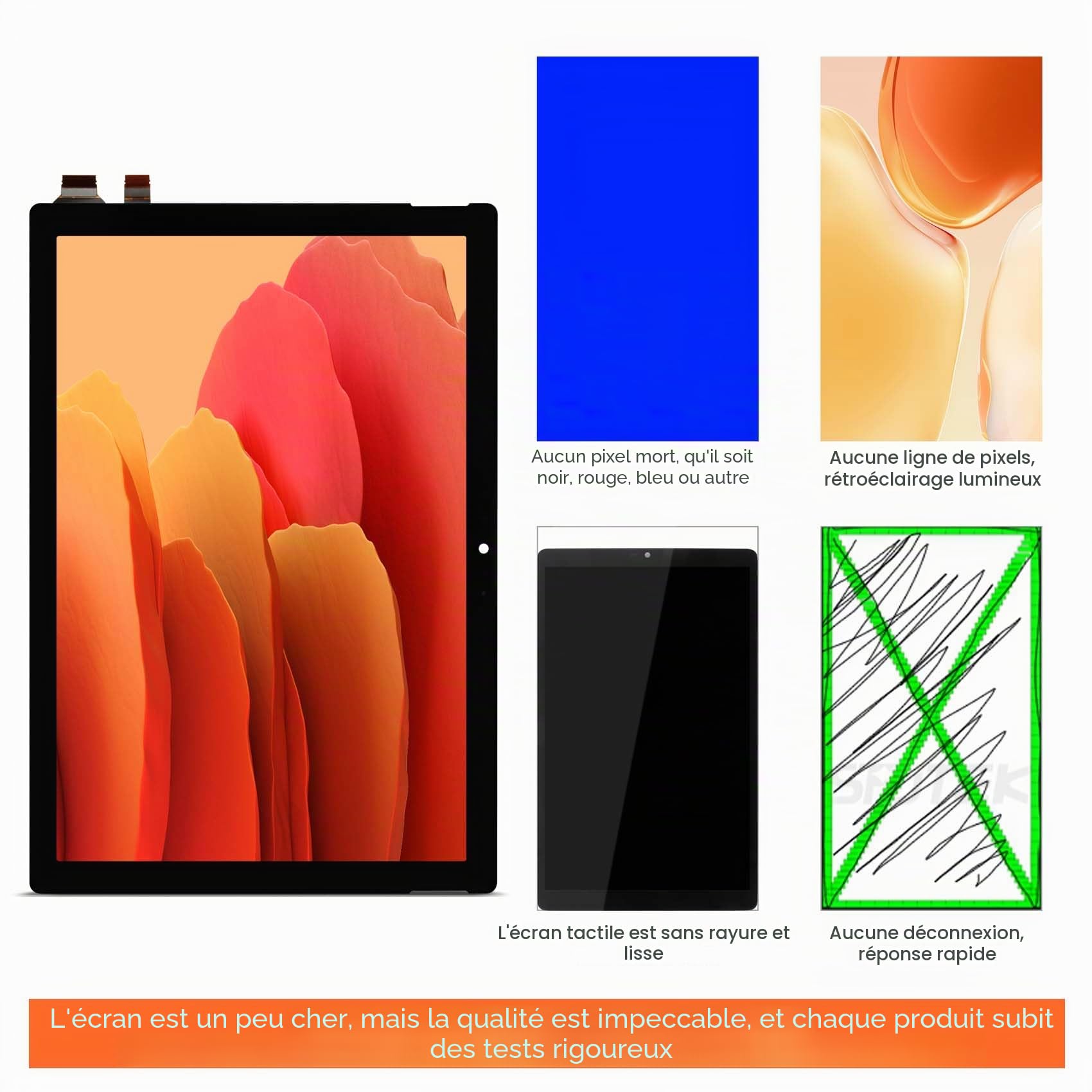AGCUT Écran LCD pour Microsoft Surface Pro 4 LCD Display pour Microsoft Surface Pro 4 1724 12,3 Pouces (M1010537 003) Ecran Replacement Digitalizer Touchscreen Glass Panel Assemblée Complète avec Outi