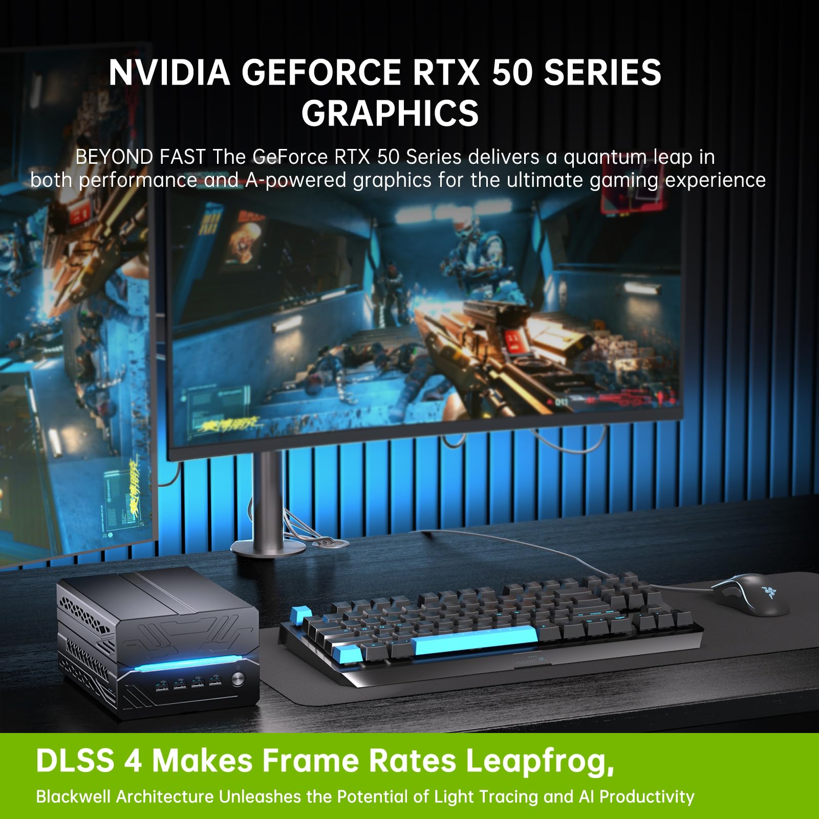 Mini Gaming PC, Computer Desktop con Core i9-14900F 24 Core, 32G DDR5 RAM, SSD 1T M.2 PCIe4.0, GeForce RTX5060Ti 16G, Win-11 Pro, Quattro Display, Uscite 8K@60Hz, Doppia LAN, WiFi 7, BT5.4